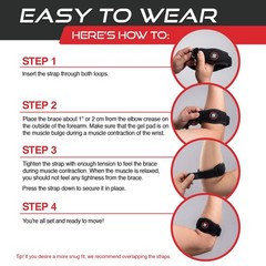 Tennis Elbow Brace for Men & Women, Tendonitis Support Strap, Golfers Elbow Reli