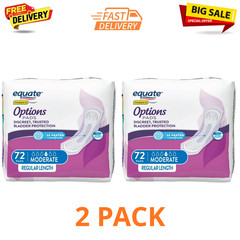 NEW Equate Options Moderate Absorbency Regular Length Pads Value Pack, 144 Count