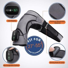 Electric Heated Shoulder Massager With Vibration Massage Brace Joint Pain Relief