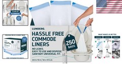 Disposable Commode Chair Liners – Universal Fit 250 Count