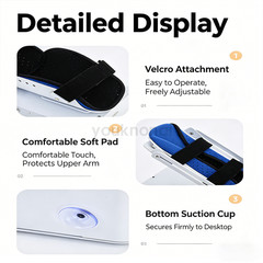 Adjustable Elbow Exerciser, 6-Speed CPM Machine for Post-Surgery Injury Recovery