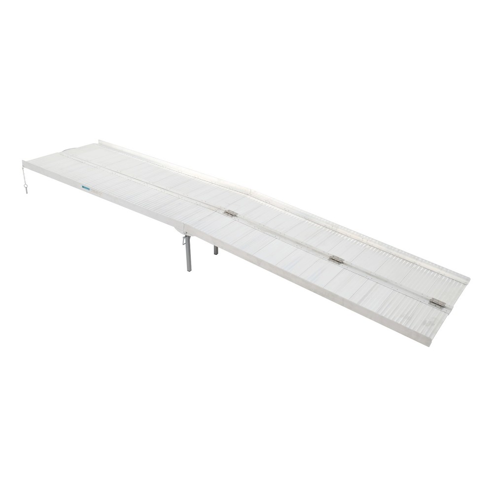10 Ft Aluminum Multi-Folding Wheelchair Ramp Portable Non-Slip 600Lbs Capacity