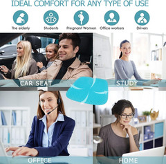 Gel Seat Cushion for Long Sitting, Gel Cushions for Pressure Sores Relief, 18.5X