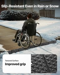 Heavy Duty Rubber Curb Ramp 2 Pack – 33069 lbs Capacity, 2″ Rise for Strollers,