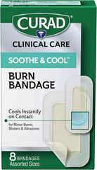 Soothe & Cool Burn Bandages, Instant Cooling, Assorted Sizes, 8 Count