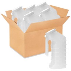 Portable Male Urinal, Translucent Receptacle, 48 Pack