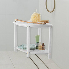 15.5 In. Freestanding Corner Shower Bench-Water Resistant Shower Stool for insid