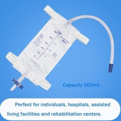 5 Pack Easy-Tap Leg Bag Urinary Drainage Bag 500ml Catheter Bags Urine Leg Bag