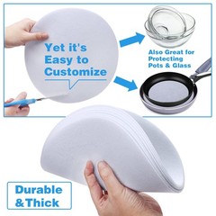 Imncya Plate Separators 60-Piece Felt Dividers 3 Sizes for China Protection
