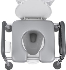 Bedside Commode Chair 4-in-1 Raised Toilet Seat Adjustable Height 500 lbs