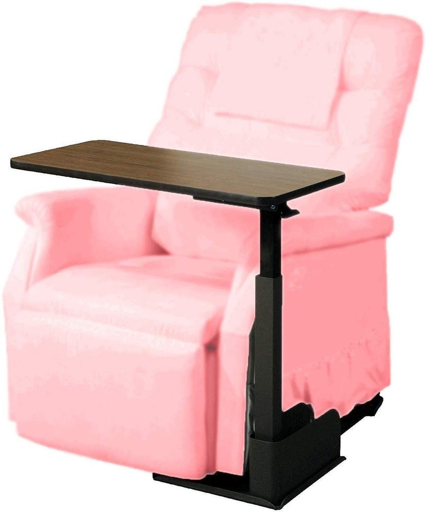 HEALTHLINE Home Adjustable Right Side Bedside Table Overbed Tray Overbed Table