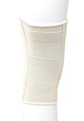CHAMPION Knee Brace Flexible Stays Knit Elastic, Medium (Pack of 1), White