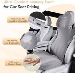 Car Seat Cushion and Lumbar Support Headrest Pillow Memory Foam Seat Cushion Erg