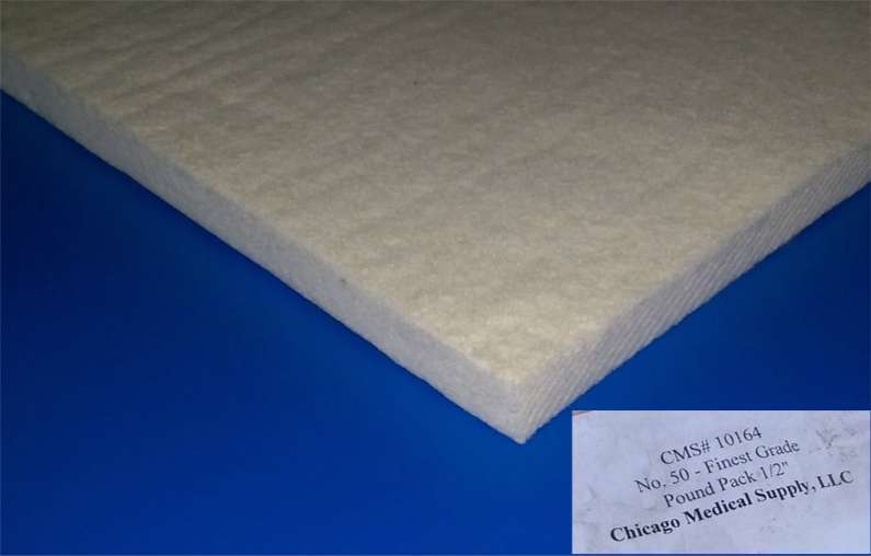 #50 1/2″x16″x18″ White Wool Felt Sheet 1Lb Finest Grade Orthopedic Medical USA