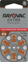 60 x Rayovac Extra 312 Size Hearing aid batteries Zinc air 10 Packs Used By 2028