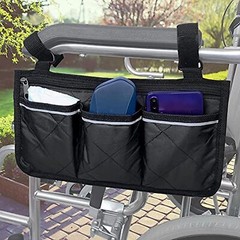 2-PACK Wheelchair Walker Side Pocket Organizer Armrest Storage Bag Holder Pouch
