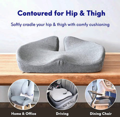 Patented Pressure Relief Seat Cushion for Long Sitting Hours on Office/Home Chai
