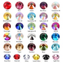 Gaviye 1440Pcs Rose Crystal Rhinestonesglass Flatback Rhinestones Gemstones For