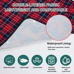 XKDOUS 2pcs Adult Bibs For Men Washable, Reusable Waterproof Large Bibs For Adul