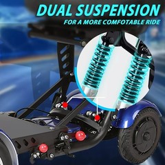 4-Wheel Foldable Portable Electric Scooter, 330lbs,30 Miles Range,12MPH