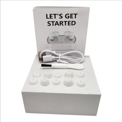 OTC Rechargeable Hearing Aids for Seniors 32-Channel Noise Reduction ITE White