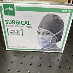 Medline 3-Ply Surgical Face Mask with Ties – 300 Count Case – (NON27377)