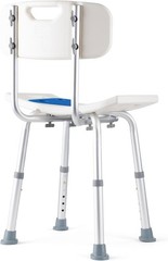 Shower Chair Adjustable Height 14.5×15.5 Aluminum Heavy Duty 350 lbs Safety B…