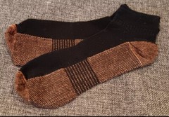 Compression Socks New for Women and Men Arch Support Ankle Height Black Brown