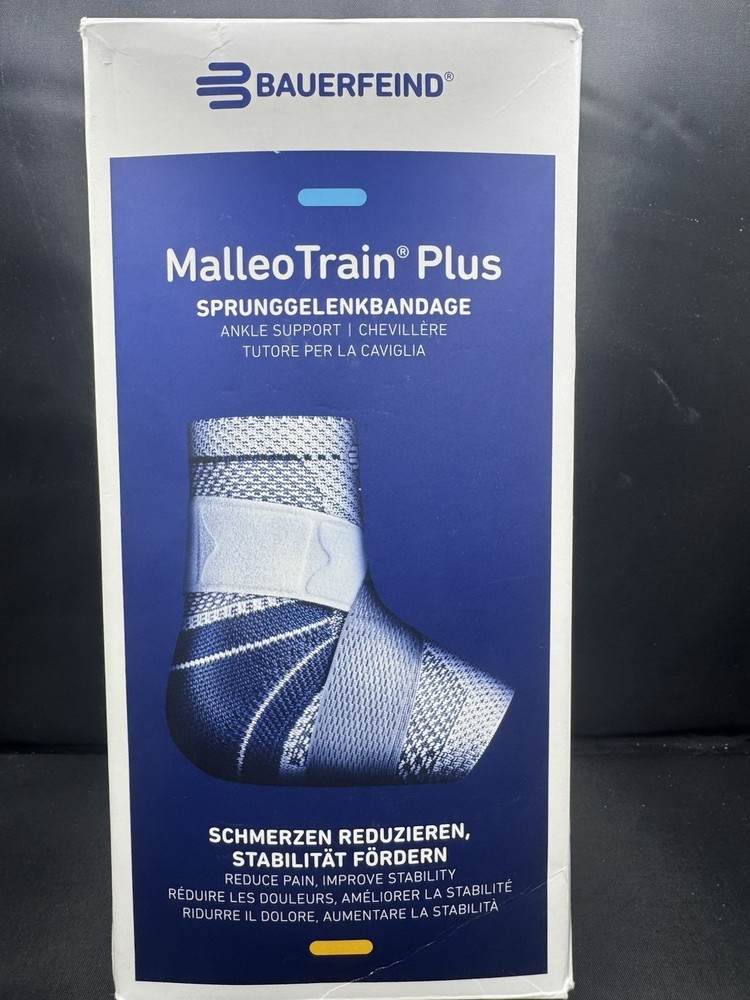 Bauerfeind MalleoTrain Plus Ankle Support, Stability, Titanium, Sz 5, 2x L Foot