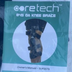 Coretech Dual 845 OA Knee Brace Large Left SUP2079BLKLM Comfortable NEW