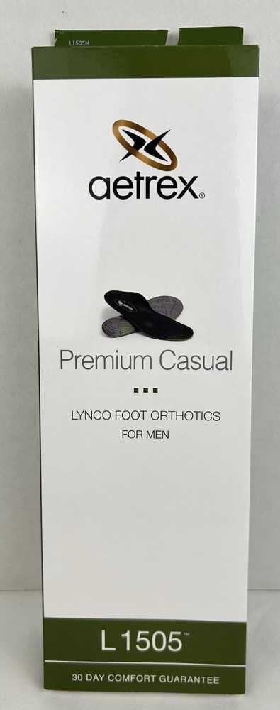 Aetrex Foot Orthotic Insoles L1505 Men’s Size 9 Premium Casual New
