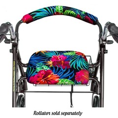 Top Glides Universal Rollator Walker Seat and Backrest Covers Tropical