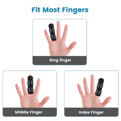 Finger Splint, Black, 2 Count | Trigger Finger Support, Broken Finger, Arthritis