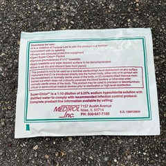 Super-Chlor Disinfectent Pre-Moistened Towelette 8″ x 10″ Lot of 10 Packets