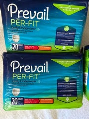 3 packs Prevail Per-Fit Incontinence Pants Overnight Extra Absorbency M 20ct
