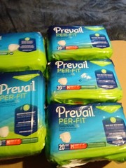 Prevail Per-Fit Daily Briefs Medium 32-44 20 Ct Lot Of 5 Maximum Absorbency