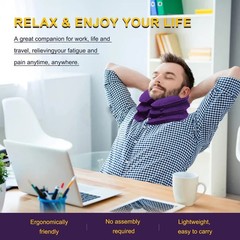 Cervical Traction Device Purple Neck Stretch Pain Relief Support.