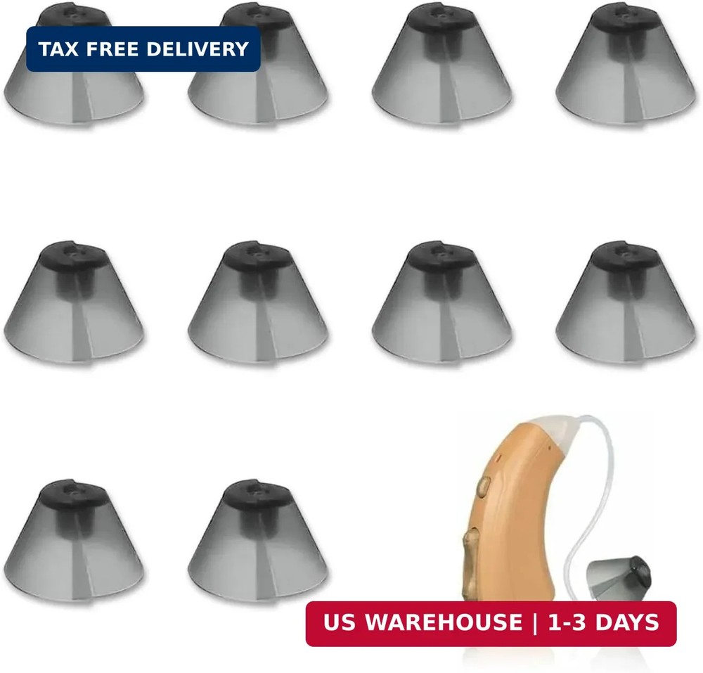 10 Counts Hearing Aid Ear Tips Replacement Fit Standard Receiver Tulip Domes Dar