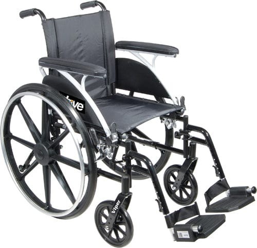 Wheelchair, Viper w/Flip Back Desk Arms, 14″, Elev Legrests