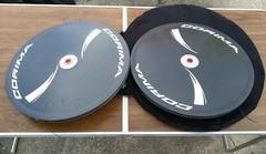 left / right 26″ 650 tubular Corima carbon disc hand cycle rear wheel & hub 1/2″