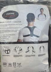 JADOME Adjustable Breathable Back Shoulder Posture Corrector One Size Black