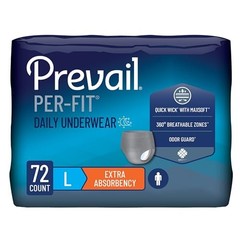 Prevail Per-Fit Men’s Underwear Large 72 Count Extra Absorbency