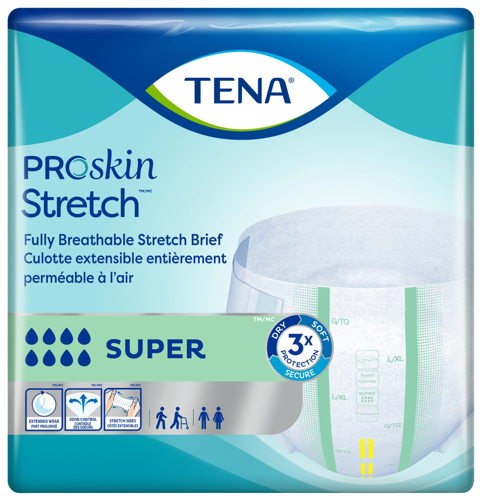 TENA ProSkin Super Stretch Briefs Large/XL 41″ – 64″ (56 count)