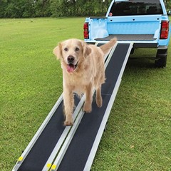 Aluminum 4′ – 7′ Adjustable Non-skid Loading Wheelchair Telescoping Track Ramp