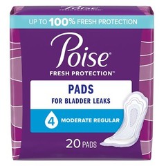 Depend Poise Moderate Pads Regular Length 101″ CA of 120