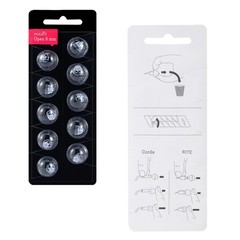 Universal Hearing Aid Domes – MiniFit Open Vent Bass (8mm) – 3 Pack, Compatible
