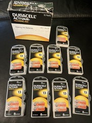 NEW 9 Pks Duracell Size 13 Activair PR48 P13 Hearing Aid Batteries Exp 6-27 72
