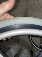 X-core 5-Spoke Mag Wheelchair Wheel Pair 22″ 501mm w/ Solid Tires & Hand rim Axl