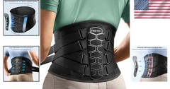 Soft Breathable Lumbar Support Belt for Herniated Disc & Sciatica Relief, Medium