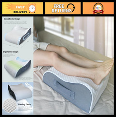 Leg Elevation Pillow – Memory Foam Cooling Support for Knee, Ankle, Post Surgery
